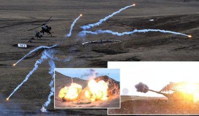 Bu görüntüler Kars’tan! Hedefler tam isabetle vuruldu