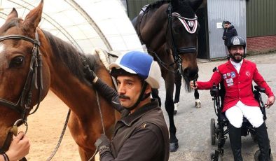 Attan düşüp görme yetisini kaybeden jokeye, serebral palsili sporcudan destek