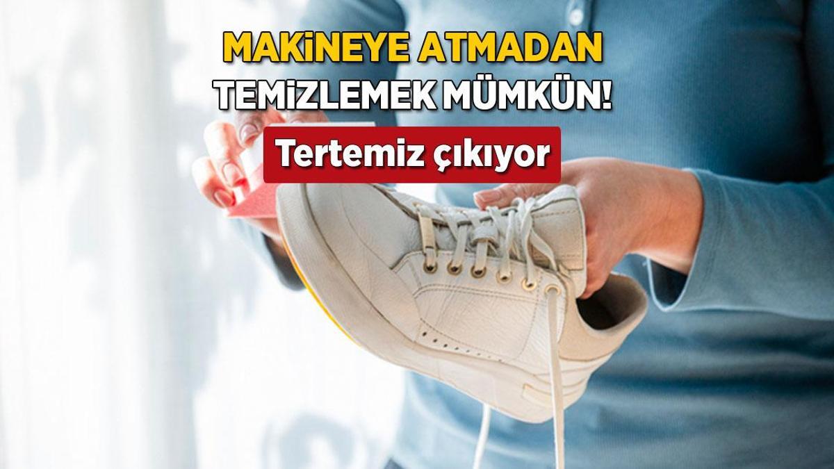 Makinesiz, yıpratmadan temizliyor! Bir fırçayla ayakkabıları yepyeni yapın